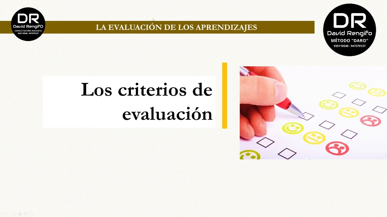 LOS CRITERIOS DE EVALUACIÓN