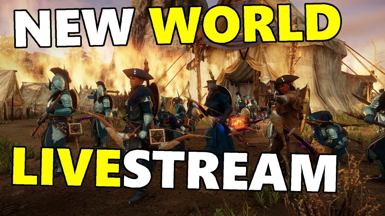 Amazon's NEW WORLD MMO - Livestream - Gameplay, Crafting, PVE & PVP