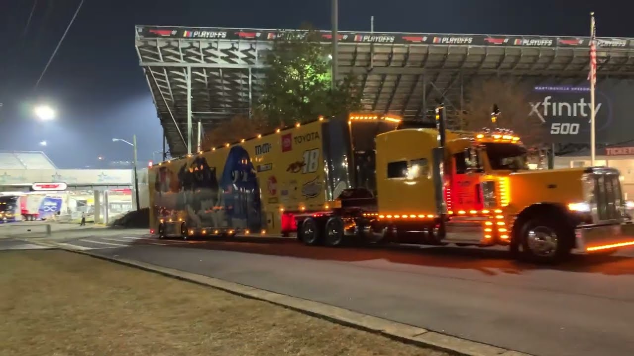 Nascar Cup Series Haulers Leaving Martinsville 10-30-2022