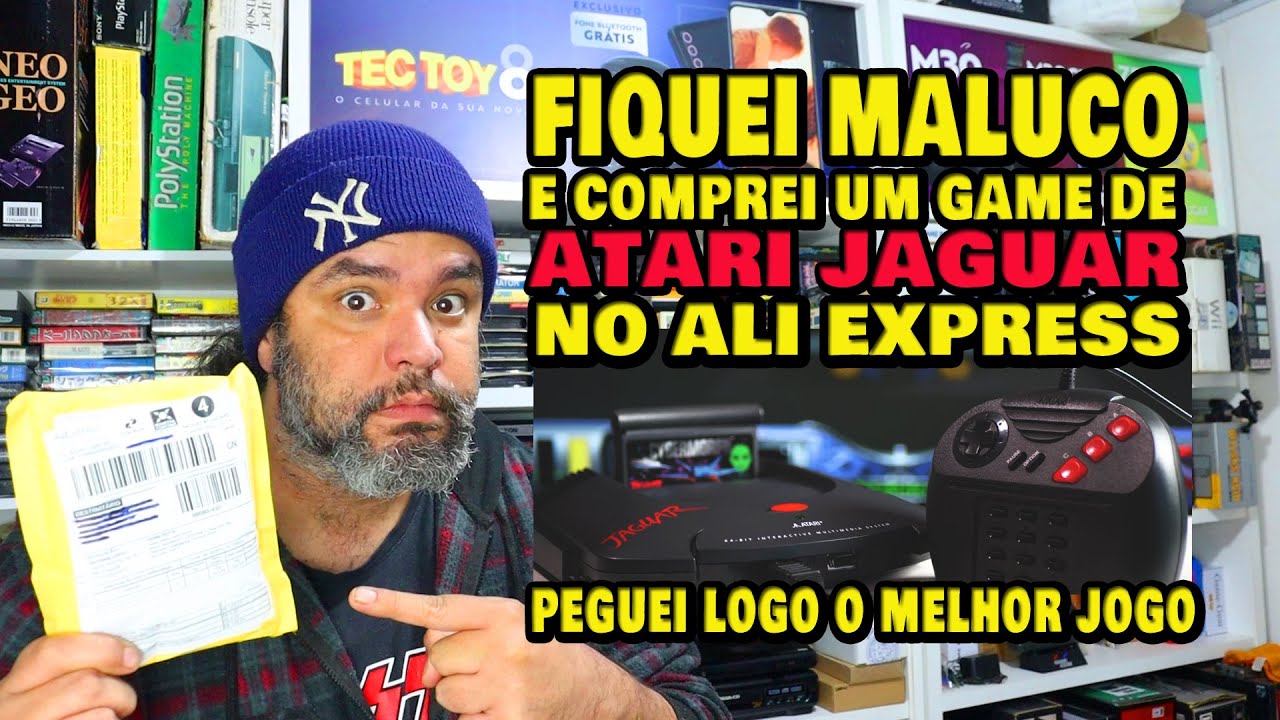 Comprei o melhor jogo do Atari Jaguar no Ali Express - Voc&ecirc; acredita? Vamos ver se o cartucho presta