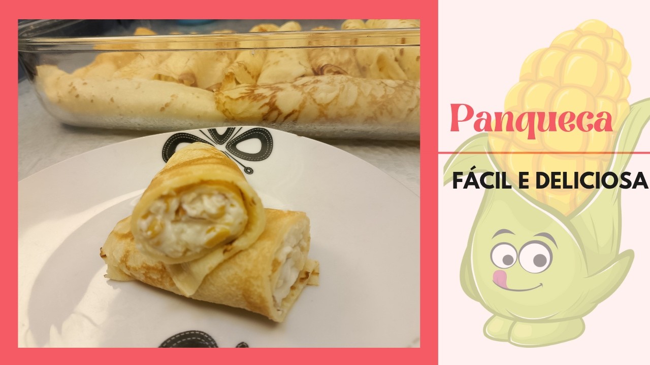 Panqueca de milho com creme de alho 😋🧄