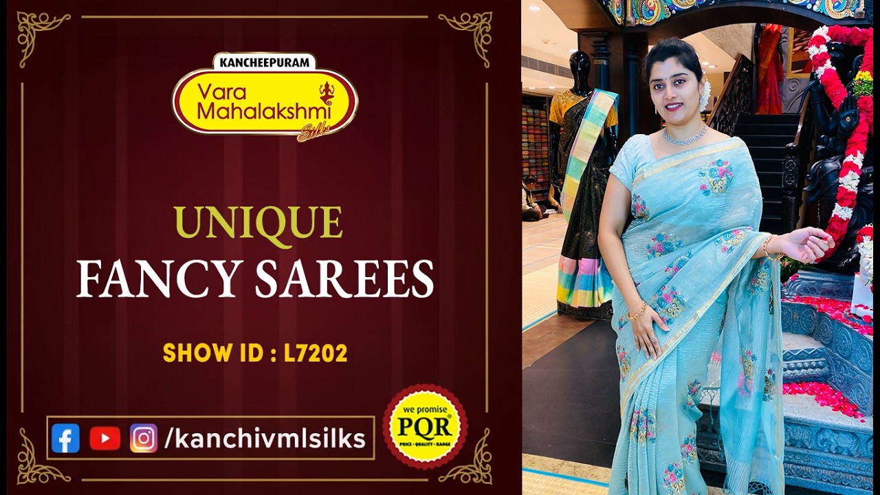 Unique Fancy Sarees | WhatsApp Number 89 0001 0002 | Kancheepuram Varamahalakshmi Silks LIVE