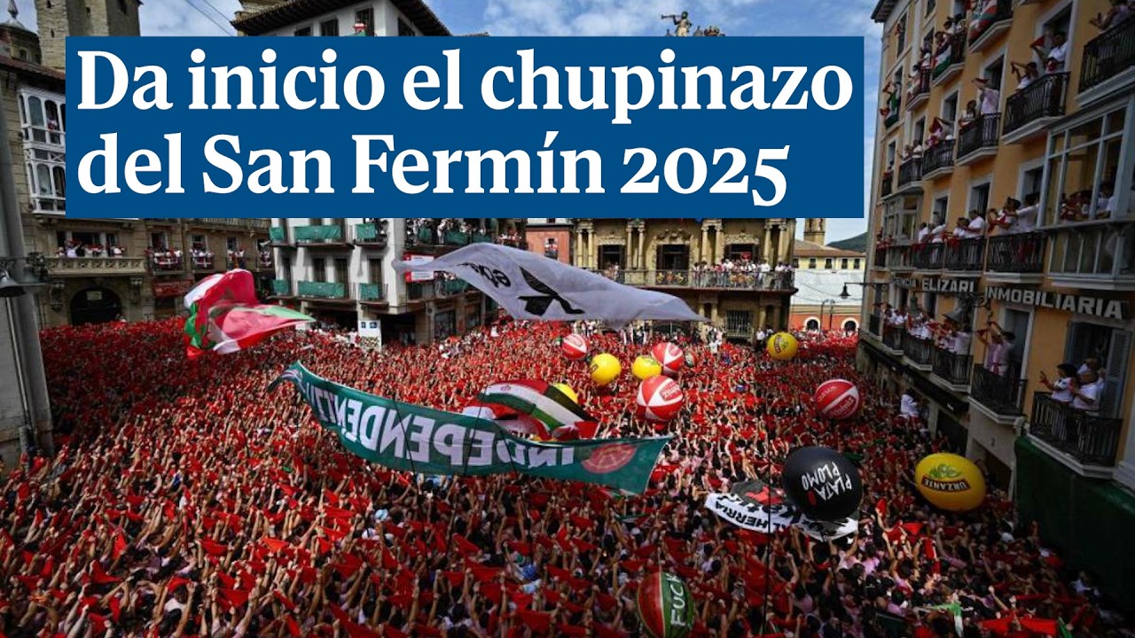 El chupinazo da el pistoletazo de salida a las fiestas de San Fermín 2025 en Pamplona