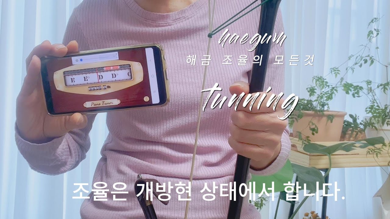 [1단계 5주차]해금 조율(튜닝)법의 모든것! 튜너앱을 활용하여 개방현 조율하기, 손이 아프면 조율법을 다르게! | Haegeum lesson