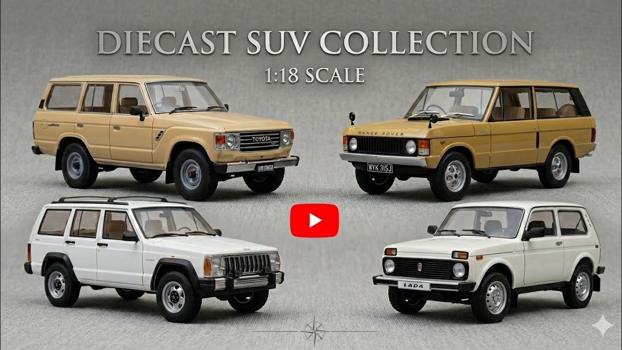 1/18 Scale SUV Diecast Models Collection 4x4 Comparation