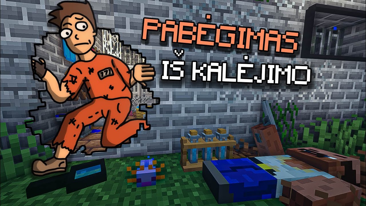 MINECRAFT PABĖGIMAS IŠ KALĖJIMO 2!
