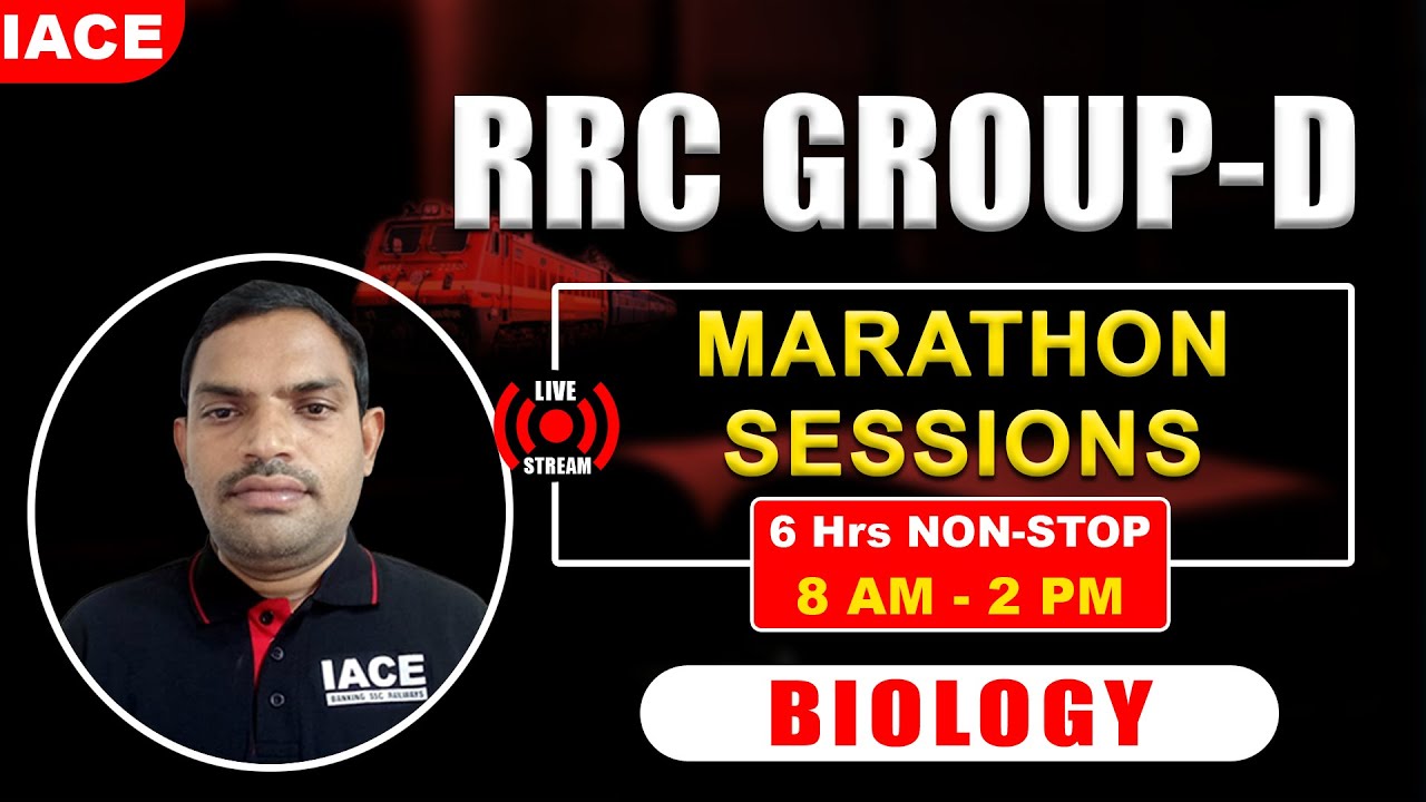 RRC GROUP-D LIVE MARATHON SESSION || BIOLOGY - MOST EXPECTED QUESTIONS || IACE