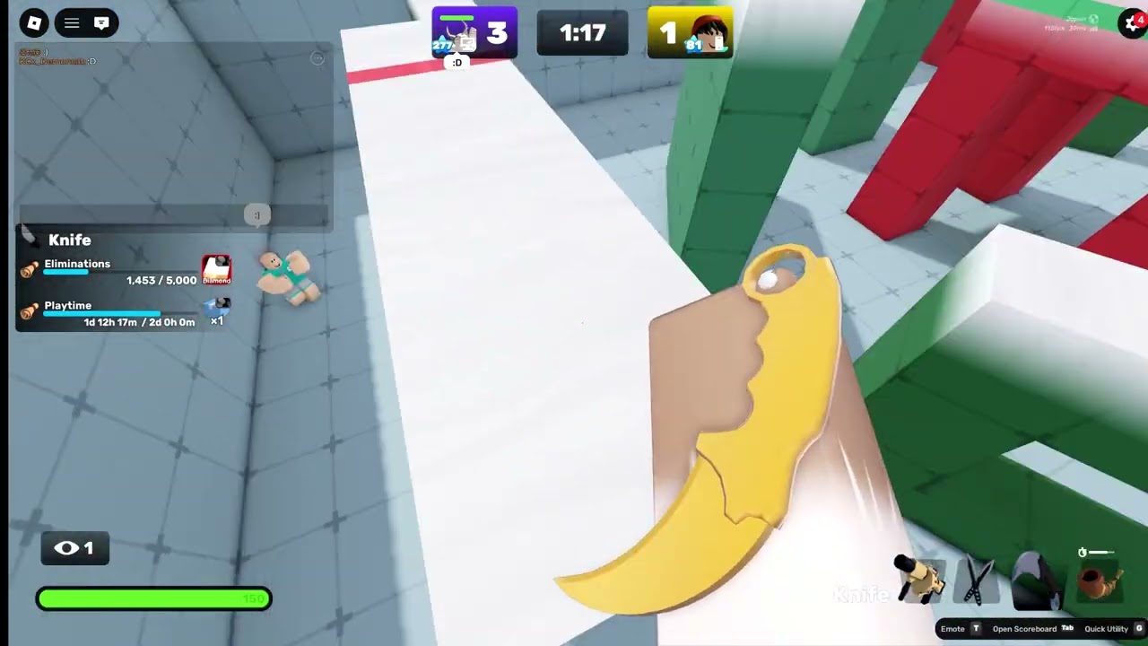 與朋友的小刀單挑#roblox #rivals #games