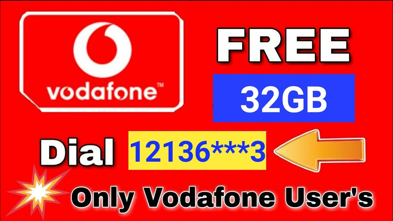Vodafone Free 32GB 4G Data Offer 2020 | Vodafone Free Data Trick | Vodafone Free Data Code 2020 |