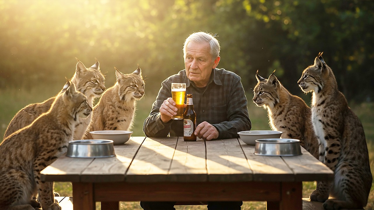 He Grows Up with 5 Bobcats, Now They Meet for Beer and Life Advice!