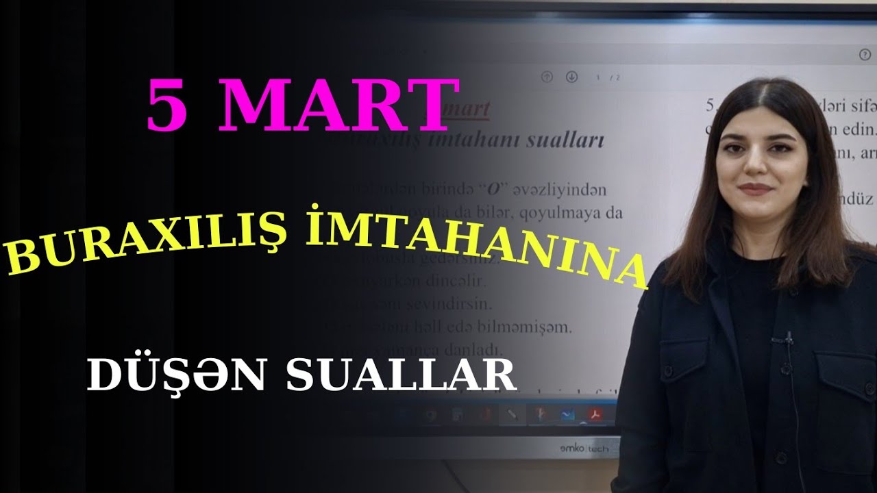 5 mart Buraxılış imtahanına düşən suallar #Azərbaycandili