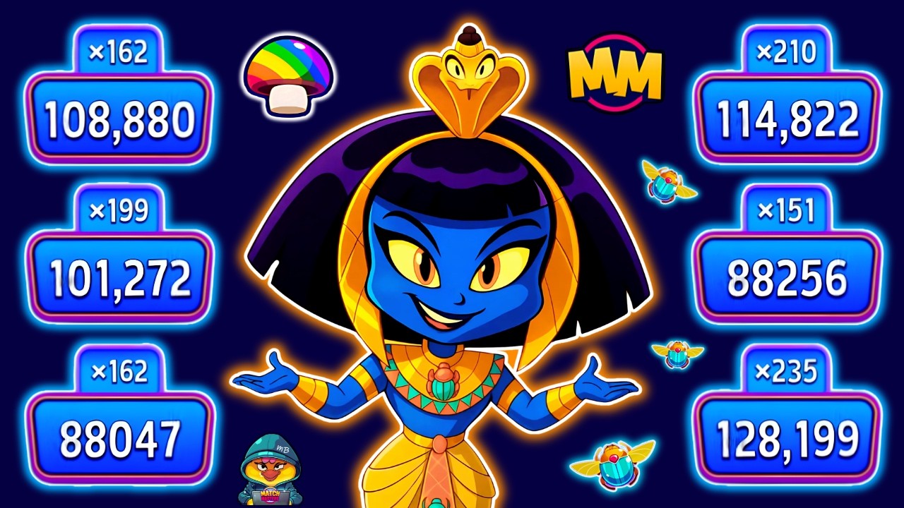 MIGHTY MUSHROOMS RUMBLE MADNESS with QUEEN CLEOPATRA 🔥 MATCH MASTERS