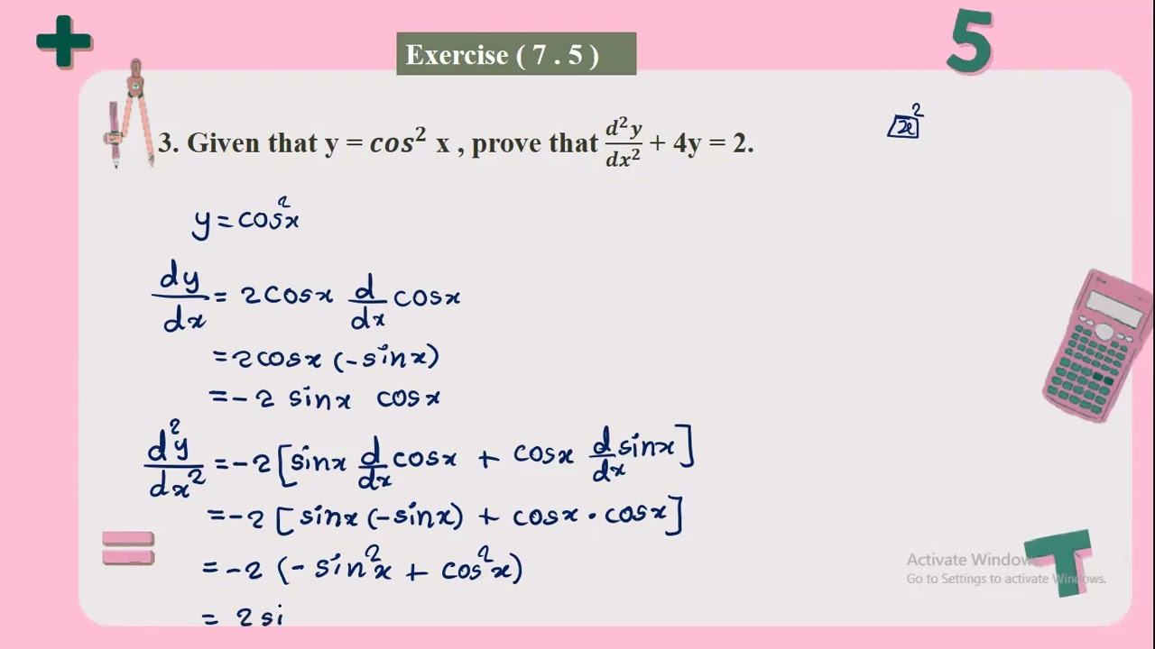 Grade 12 ,Chapter (7) ,Exercise(7.5) No.3