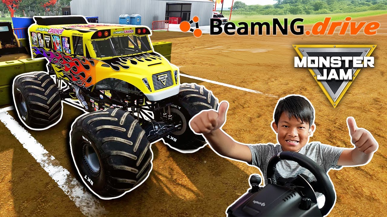 Эпические трюки BeamNG.drive Monster Jam, которые вы не сможете пропустить!