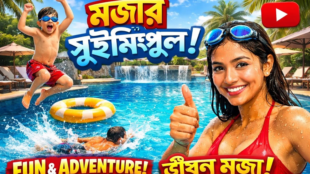 😱 বাংলাদেশের সবচেয়ে মজার সুইমিং পুল! Bangladeshi sabse mazar swimming pool