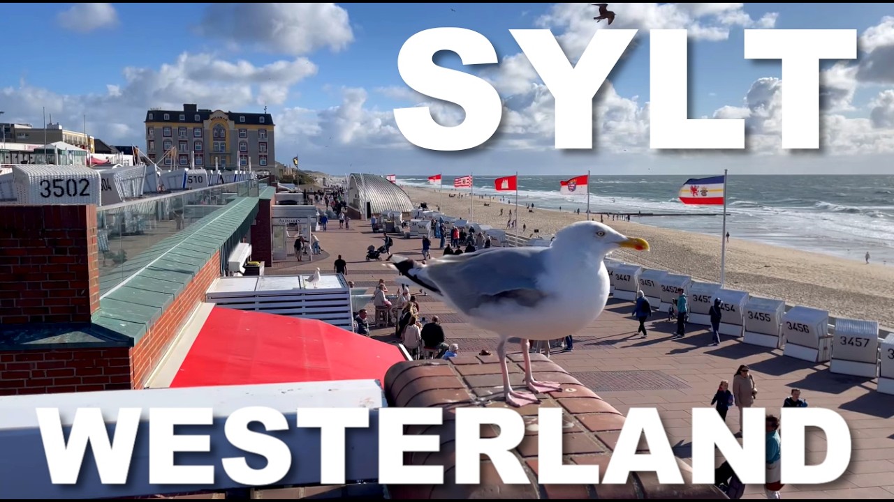 Westerland Sylt im Herbst 2025 ❤️☀️🌊 Promenade und Nordsee bei Sonnenschein [4K UHD]