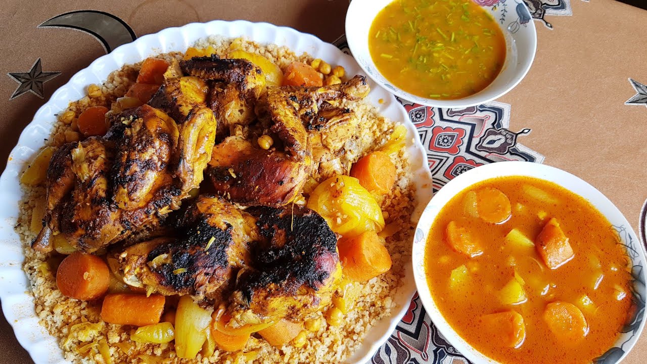 المفتول الفلسطيني بالدجاج والخضار والدقة الحراقة على أصولها👌😋