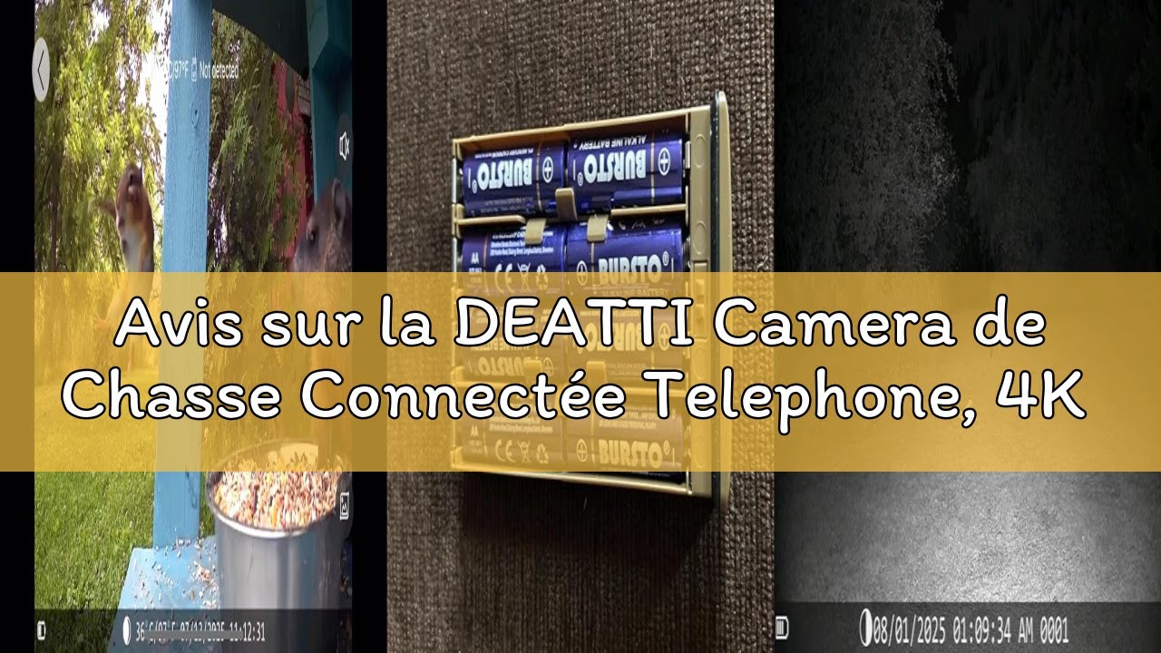Avis sur la DEATTI Camera de Chasse Connectée Telephone, 4K 48MP HD Camera Chasse, WiFi Camera Infra
