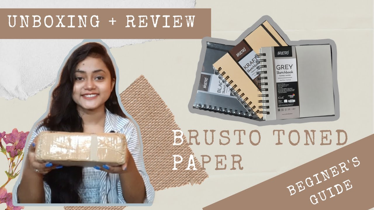 Unboxing | Review of Brusto Tones Paper, Grey, Black, Yellow Papers | In Hindi