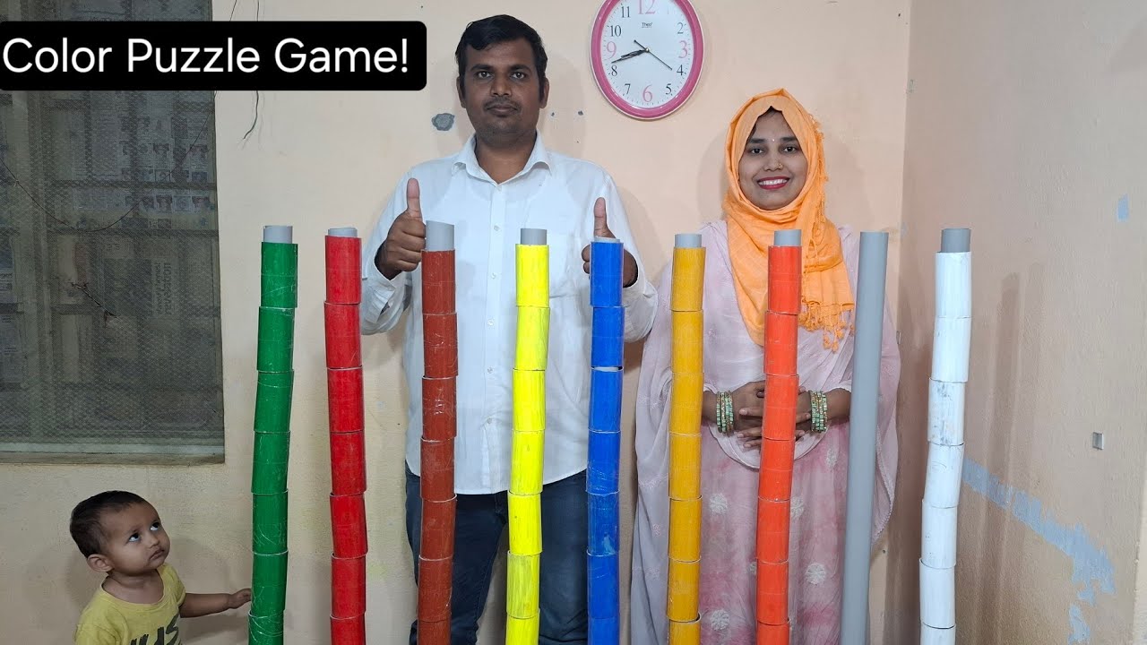 color puzzle gameरंगों की पहेली #puzzlegame आप सभी रंगों को सही तरीके से arrange कर सकें