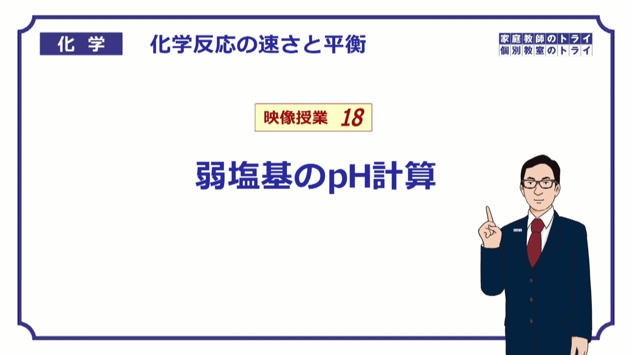 【高校化学】　化学反応の速さと平衡18　アンモニアのpH計算　（１８分）