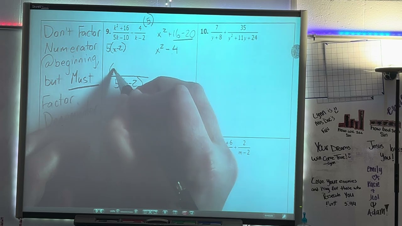 8-2 Add & Subtract Rational Exp Part 4