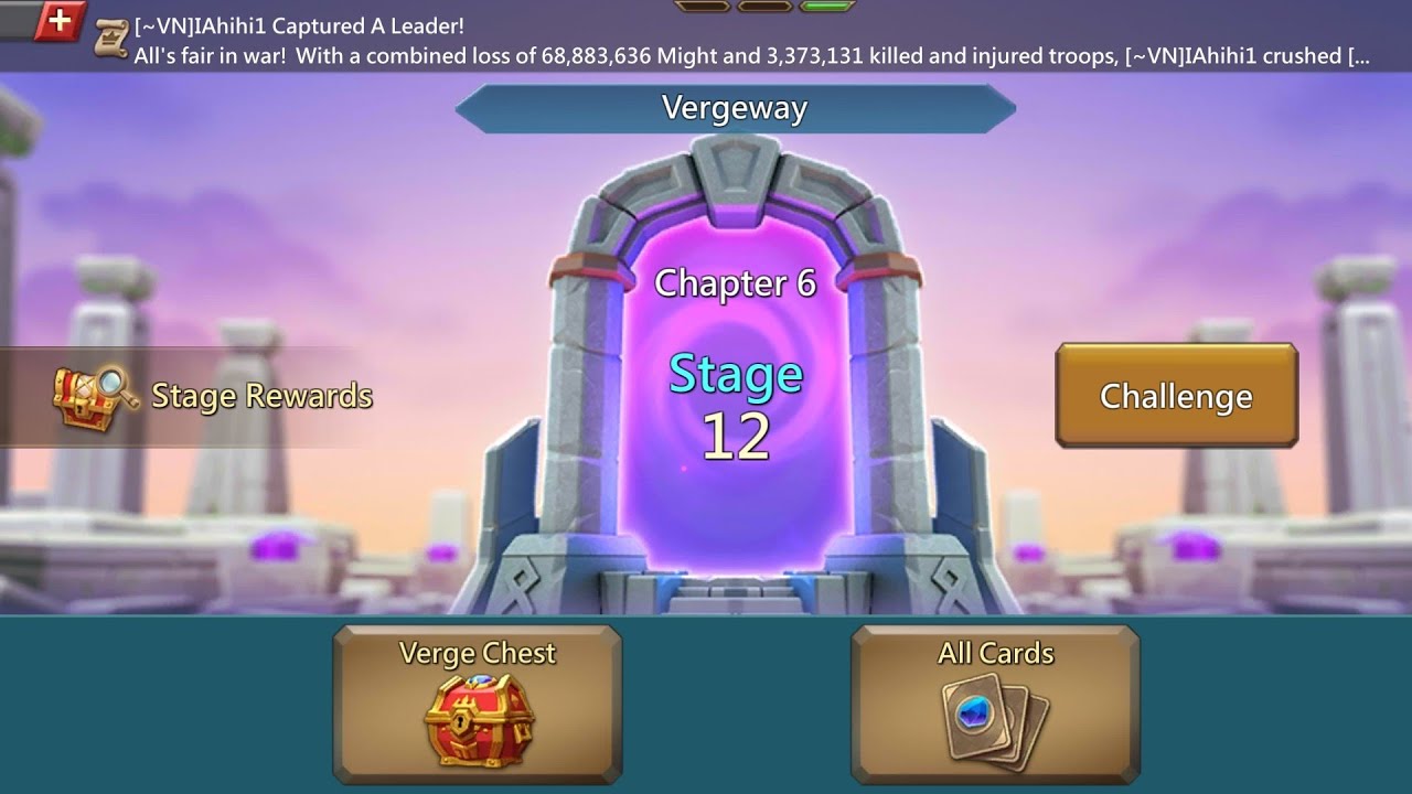 VERGEWAY CHAPTER 6 STAGE 12 | LORDS MOBILE | Easy to win