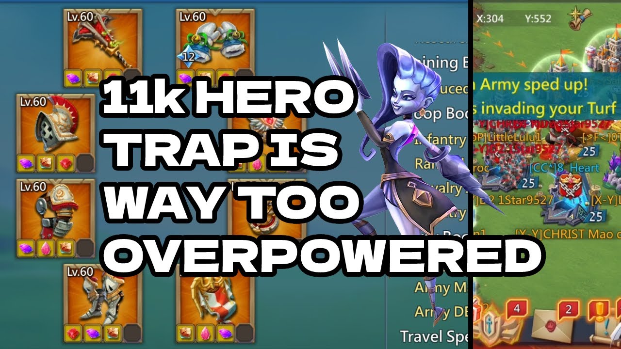 11K Hero Trap Illusion Trap. This One Simple Trick BLEW Their Minds! Lords Mobile.