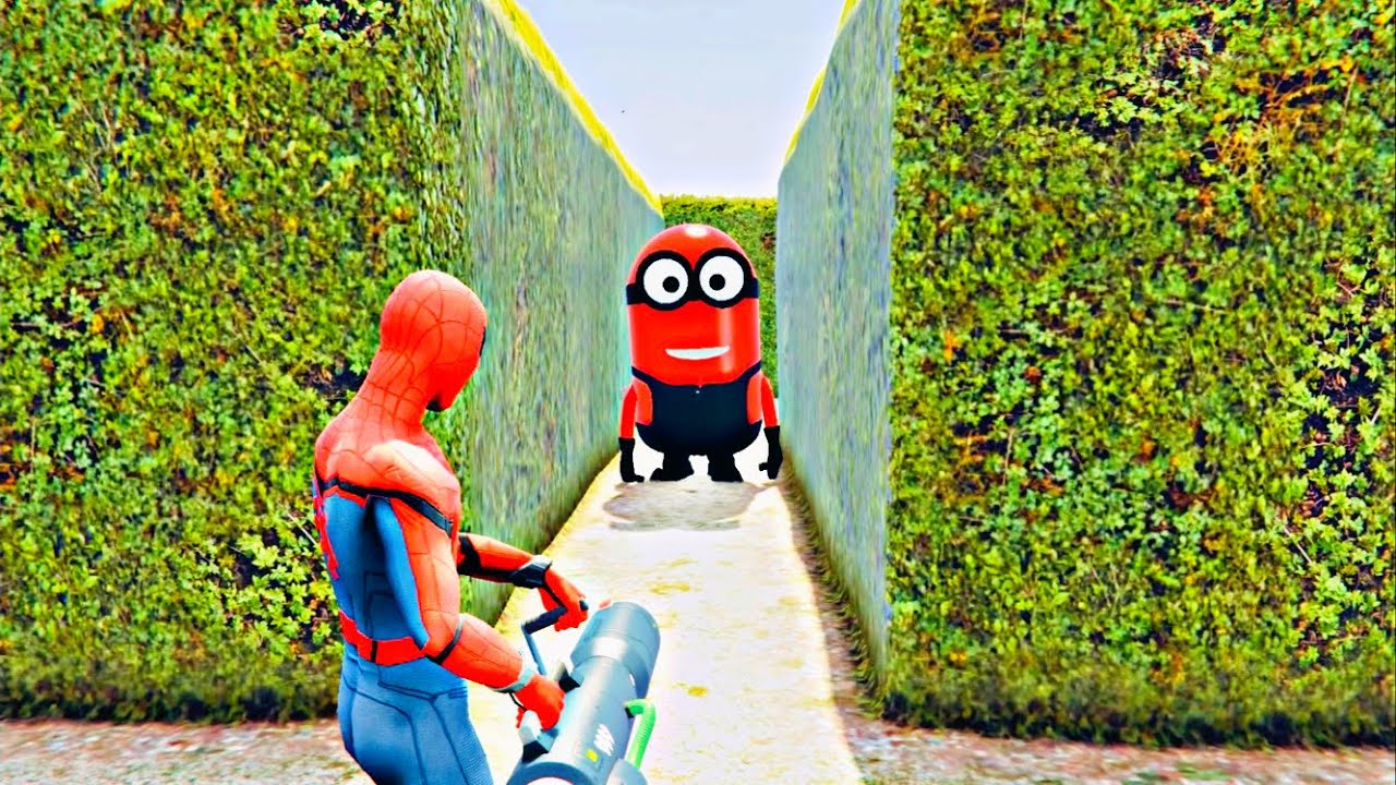 GTA 5 Spiderman Vs Colourful Minions Ragdolls Ep 100