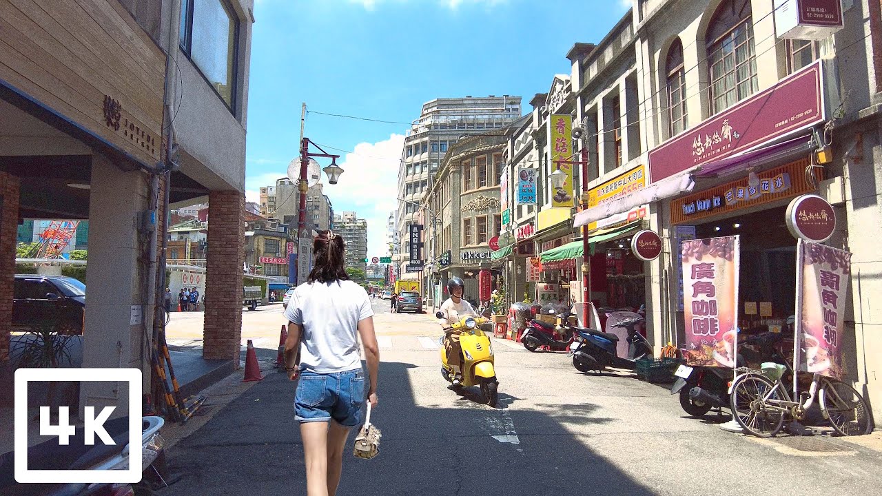 Dihua Old Street Morning Walk to Pier 5 - Taipei Summer 2023 | Taiwan 4K
