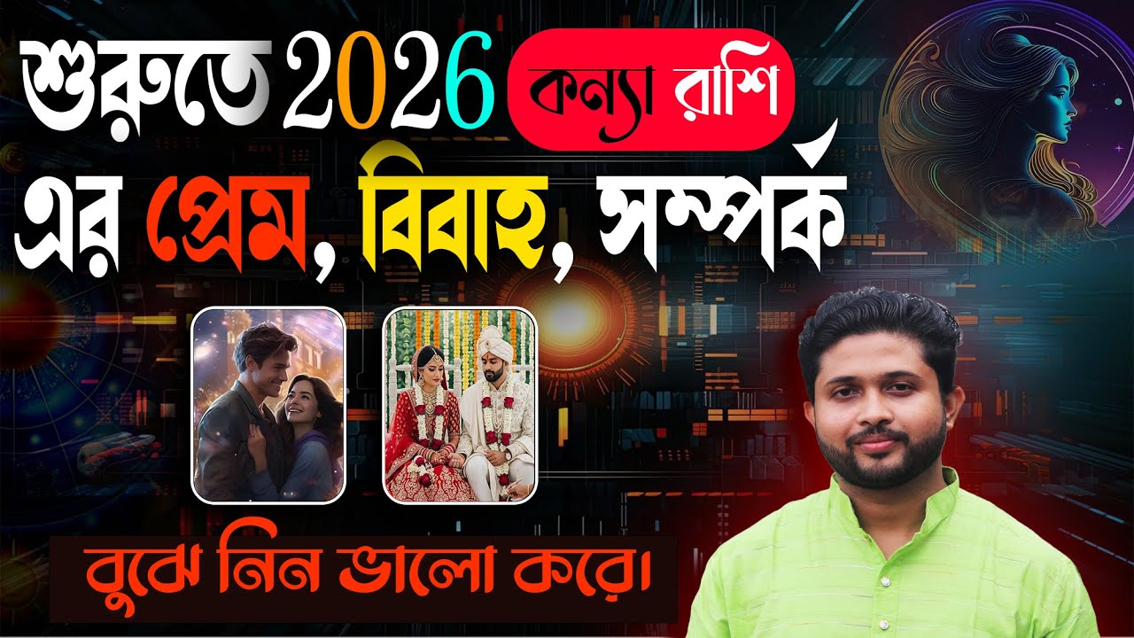 কন্যা 👧🏻 রাশি। Virgo Sign 👧🏻 ♍। ২০২৬-এর শুরুতে কেমন হতে পারে প্রেম, বিবাহ ও সম্পর্ক ? জেনে নিন।