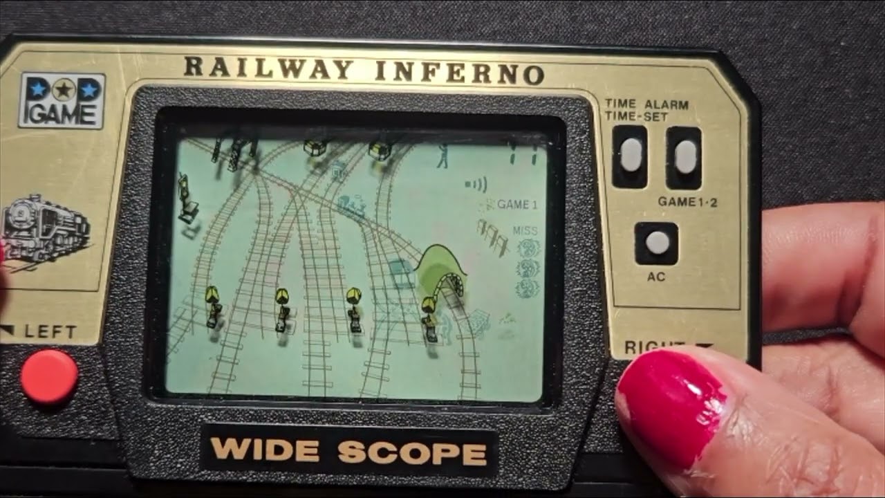 Matsushima LCD games - Rabbit, football,  space mission, Inferno, train, Railway inferno, touchdown