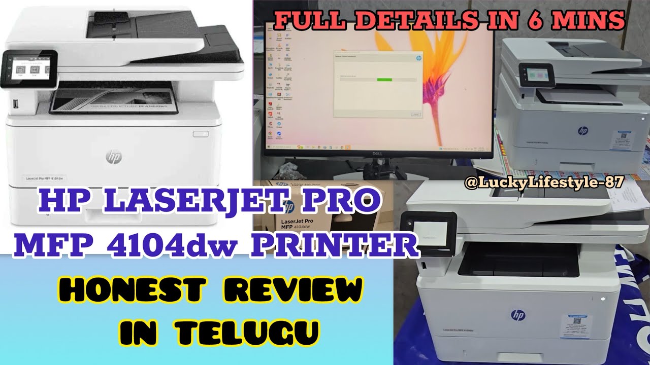 HP LaserJet Pro 4104dw Printer | Honest Review in Telugu Full Details | Unboxing | OCR Scanner |Demo