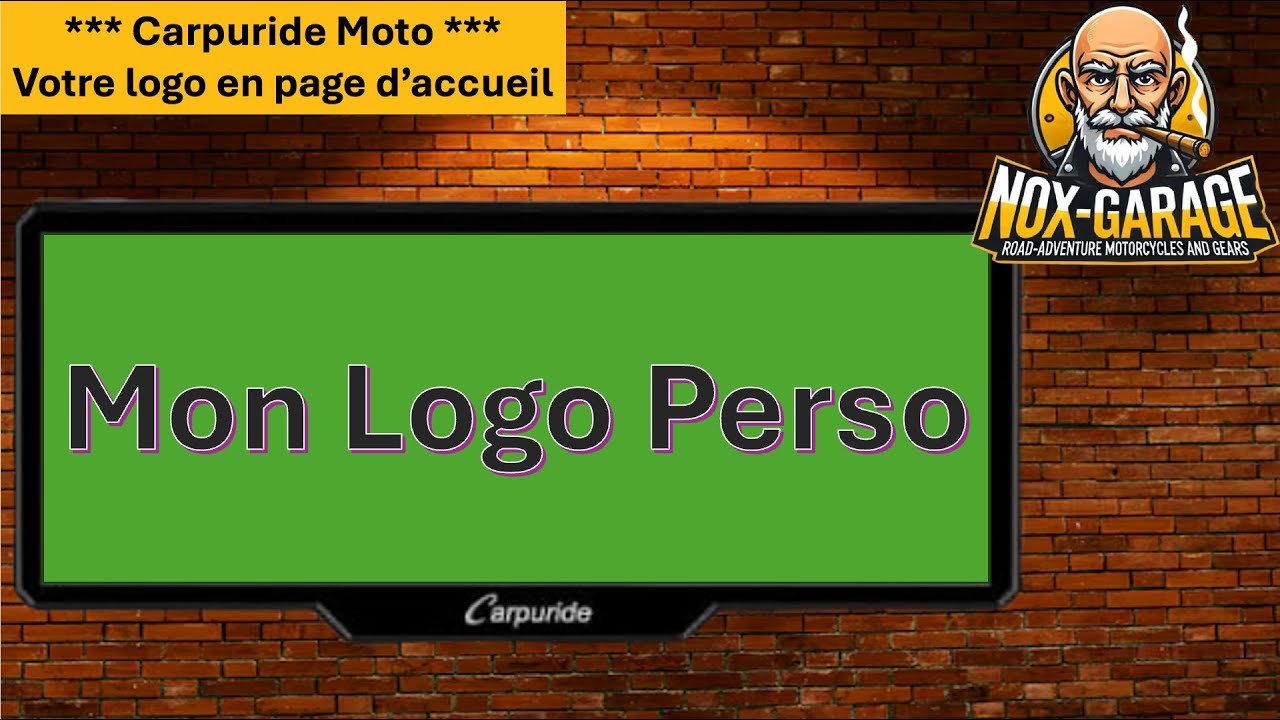 Personnalisez le logo de démarrage de votre Carpuride avec #noxgarage