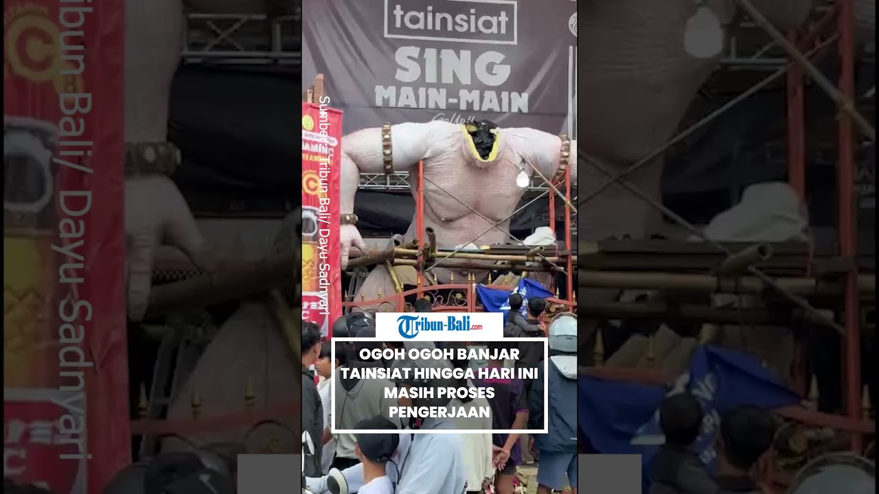 Ogoh-Ogoh Banjar Tainsiat Angkat Simbol Gajah, Proses Garapnya Kembali Curi Perhatian Warga