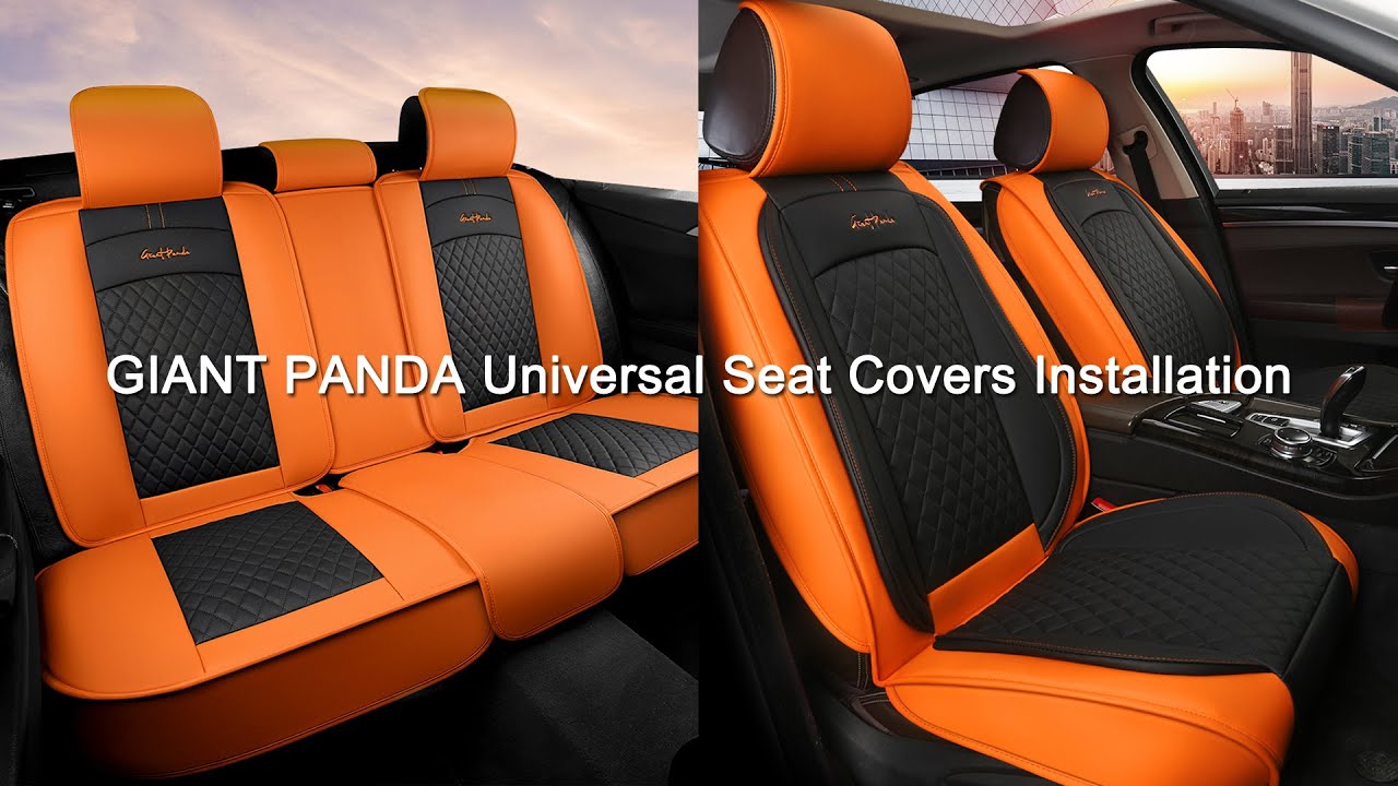 How to Install GIANT PANDA Universal Car Seat Covers Full Set for 5-Seater Vehicle Models