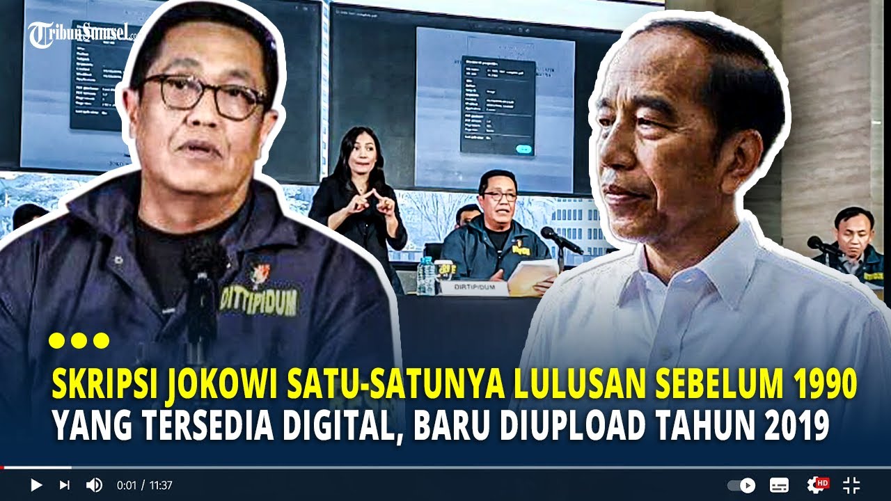 Skripsi Jokowi Satu-satunya Lulusan Sebelum 1990 yang Tersedia Digital, Baru Diupload Tahun 2019