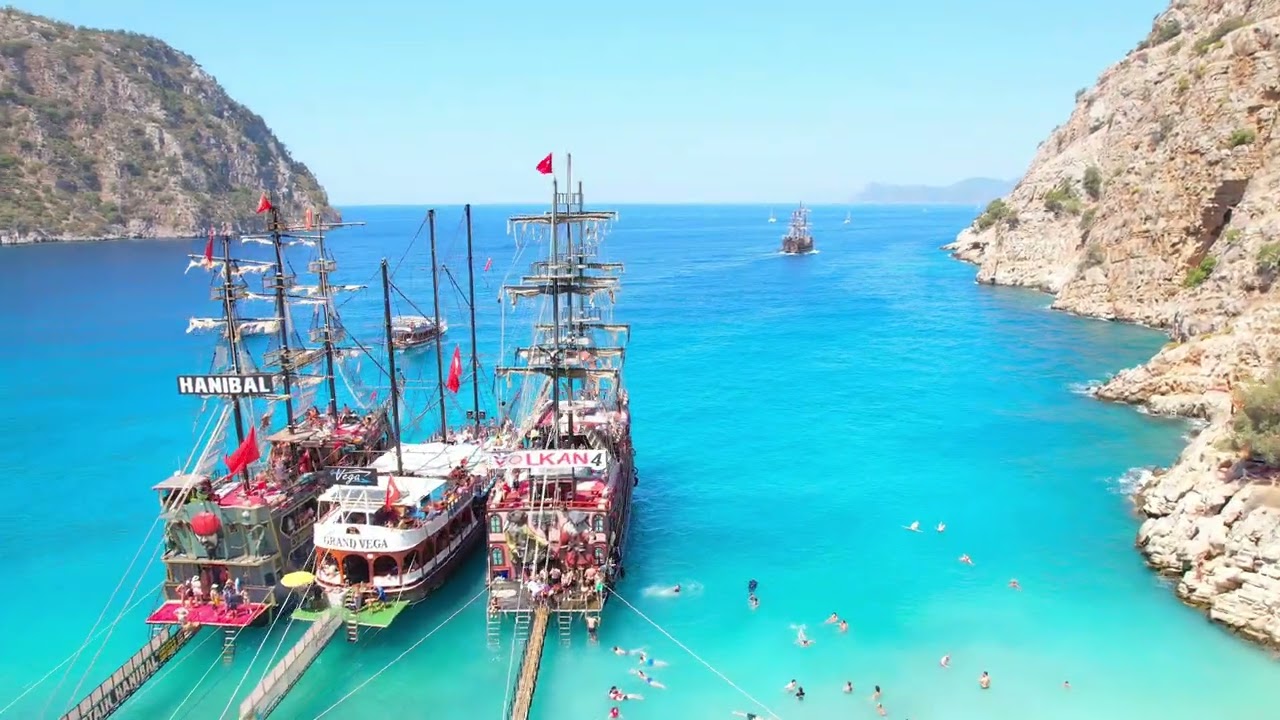 Kelebekler Vadisi Ölüdeniz Fethiye drone Mugla Turkiye
