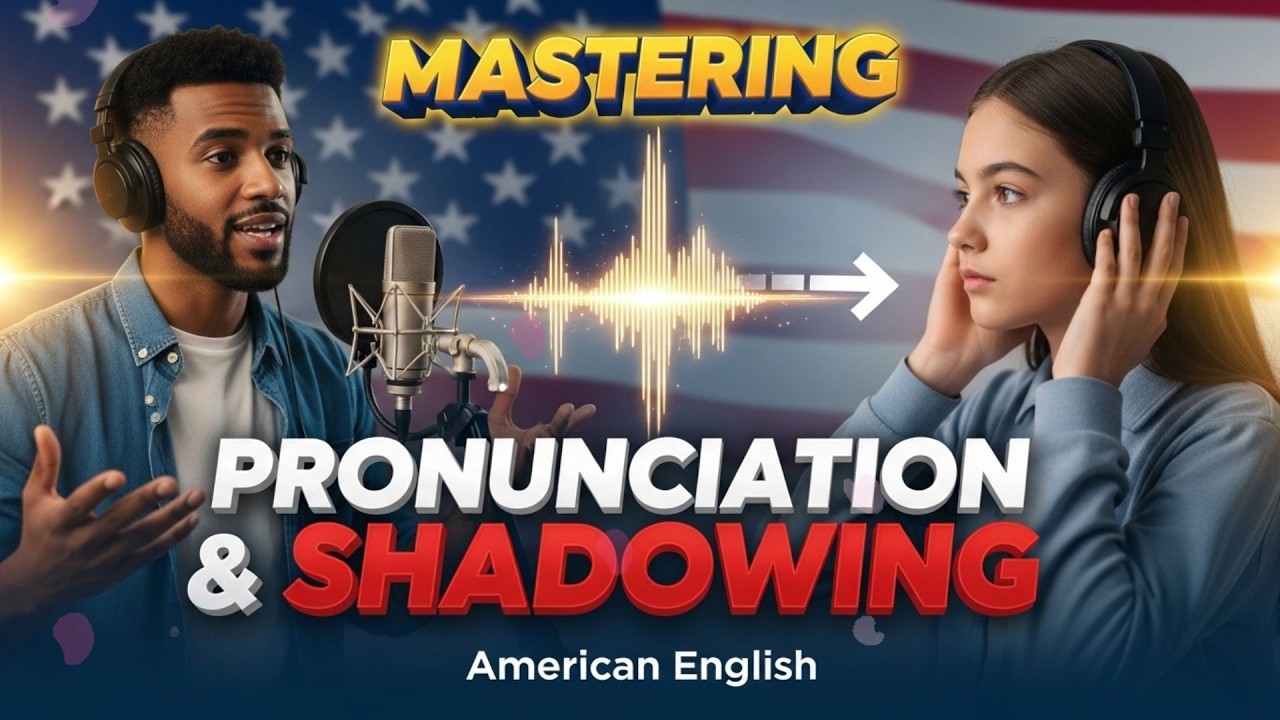 Mastering Pronunciation and Shadowing in American English🔥-  Speak Like a Native Fast! 😮🎧