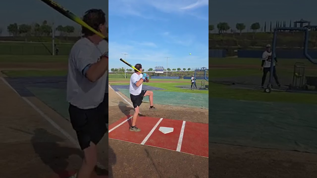 The Little Mexican and Mark Thomas with Long Haul Bomber Fun, California Senior Bat, Baseball Field