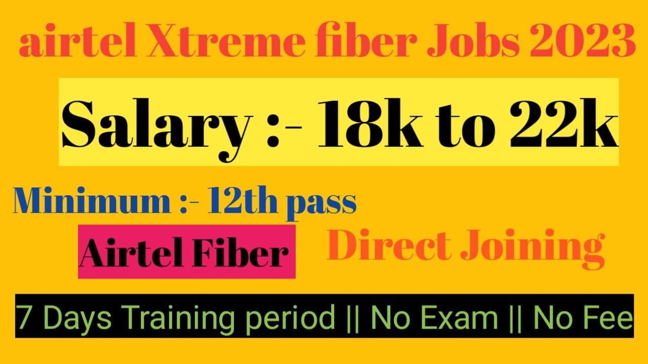 Airtel Fiber Boardband Sales Jobs | Airtel Jobs Vacancy | Airtel Sales executive   @CarrierResearch