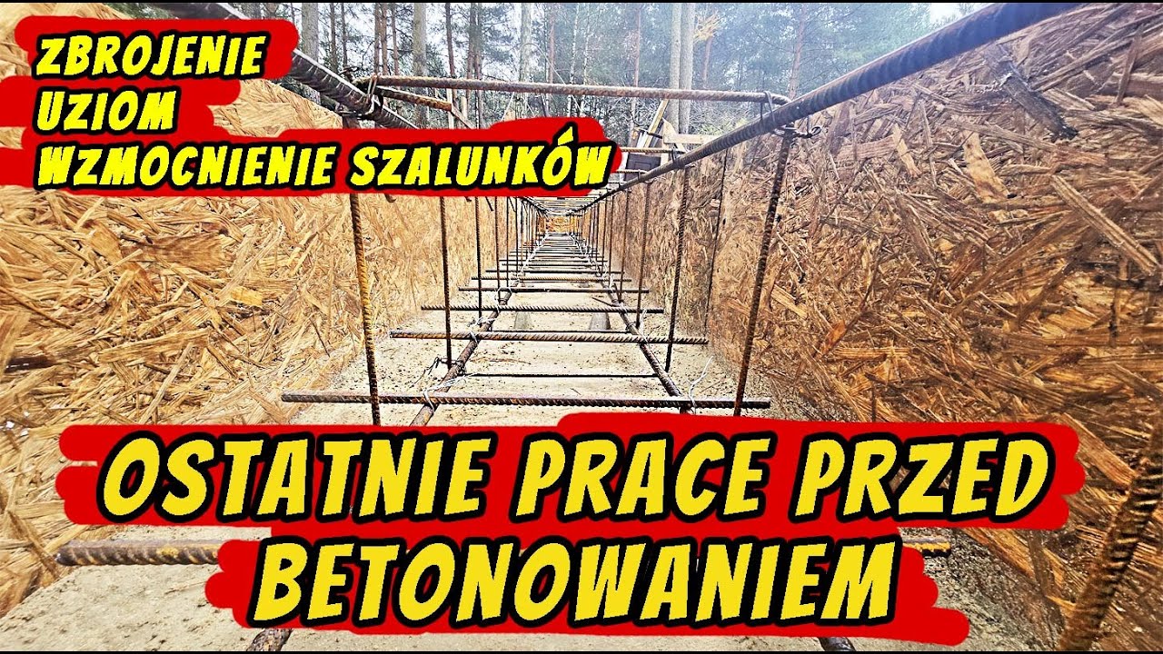 Ostatnie prace przed betonowaniem, uziom, zbrojenie #46