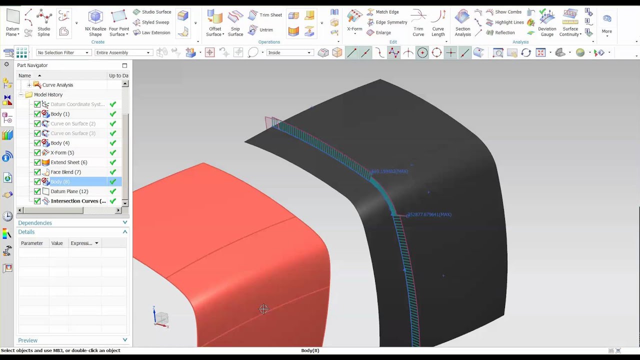 Siemens NX 10 | Class A Surfacing Techniques and Tools: Curve Analysis