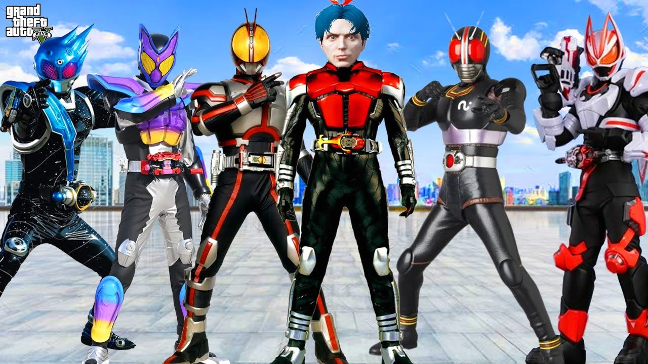 Kamen Rider ဂျပန်နှံကောင်တွေနဲ့အတူ ကမ္ဘာကြီးကိုကယ်တင်ခဲ့တယ်/ Playing as Kamen Rider in GTA V