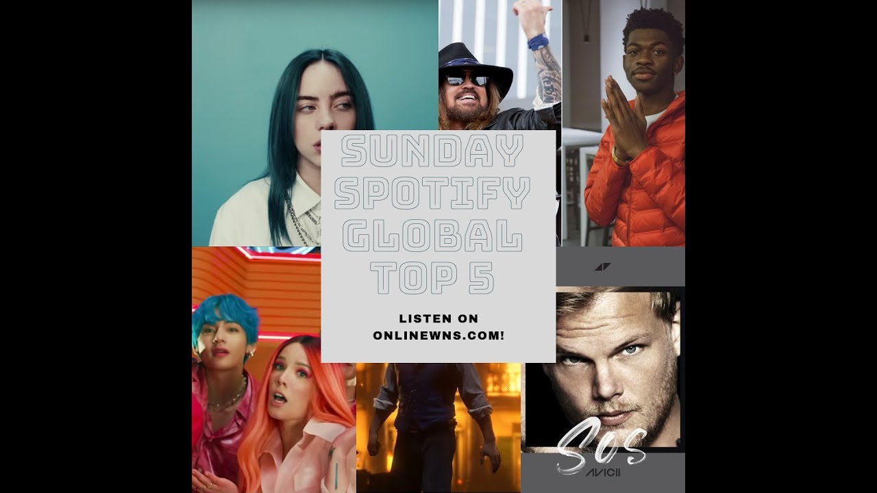 Sunday Spotify Global Charts top 5 week 16