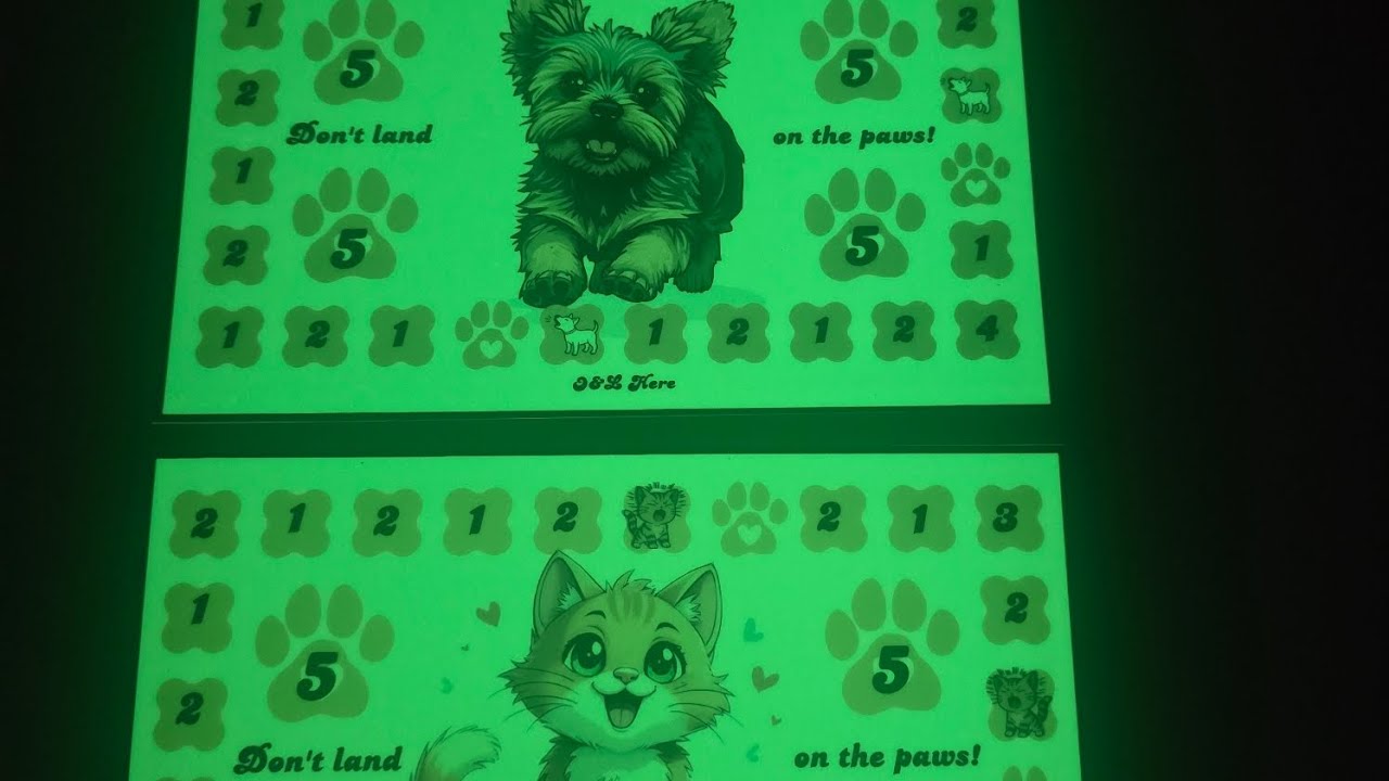 DON'T STEP ON THE PAW! Glow in the dark savings challenges! #save 