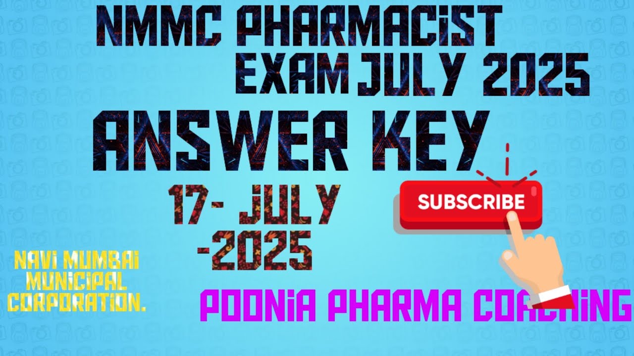 NMMC Pharmacist exam answer key 2025 |