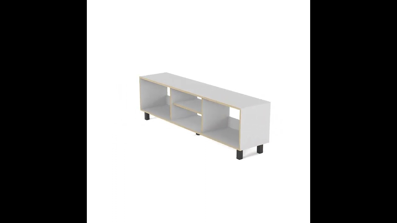 Rack para TV Tunez 160 Blanco y Caf&eacute; Claro.