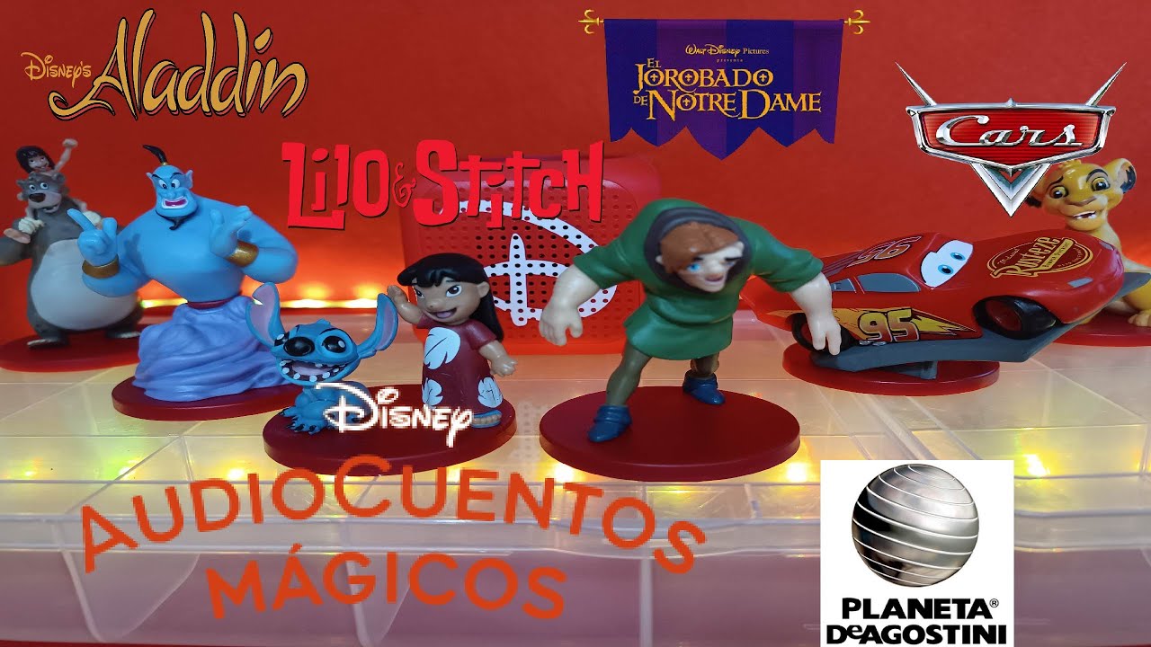 Audiocuentos Magicos Disney 🏰Planeta DeAgostini Aladdin Cars El Jorobado de Notre Dame Lilo y Stitch