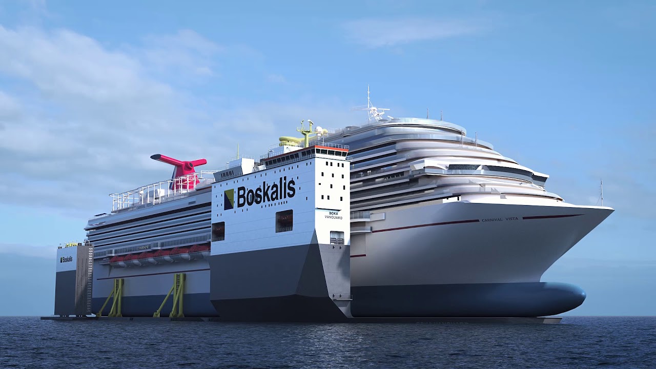 Animation BOKA Vanguard dry docking Carnival Vista